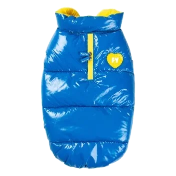 Piumino per cani FuzzYard Amor blu cobalto