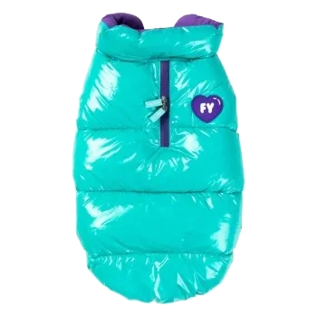 Piumino per cani FuzzYard Amor turchese