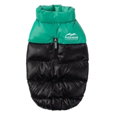 Cappottino imbottito per cani FuzzYard East Harlem verde