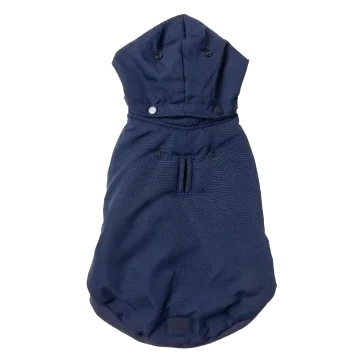 Cappottino con cappuccio per cani FuzzYard Essential blu navy
