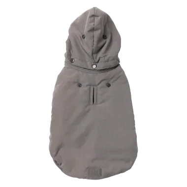 Cappottino con cappuccio per cani FuzzYard Essential grigio