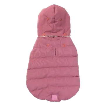 Piumino con cappuccio per cani FuzzYard Essential malva