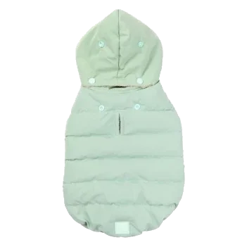 Piumino con cappuccio per cani FuzzYard Essential menta
