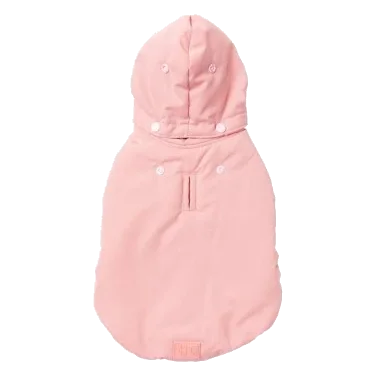 Cappottino con cappuccio per cani FuzzYard Essential rosa