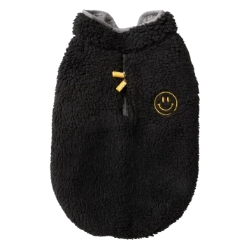 Cappottino in sherpa per cani FuzzYard Basecamp nero