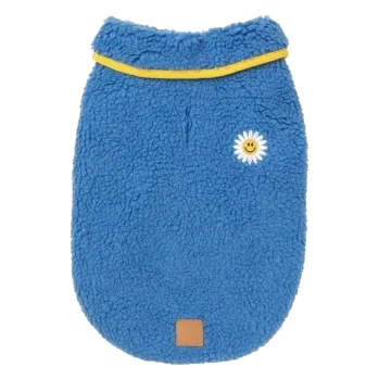 Cappottino in sherpa per cani FuzzYard Hana blu