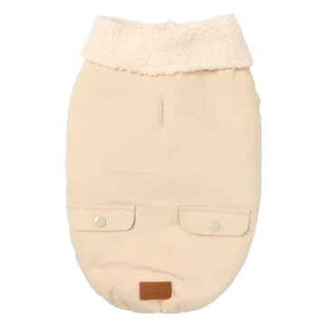 Cappottino per cani foderato in sherpa FuzzYard Frontier cuoio