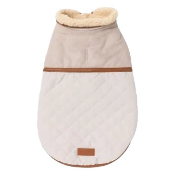 Cappottino foderato in sherpa per cani FuzzYard Ivanhoe avorio