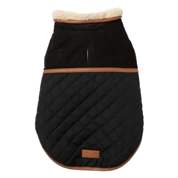 Cappottino foderato in sherpa per cani FuzzYard Ivanhoe nero