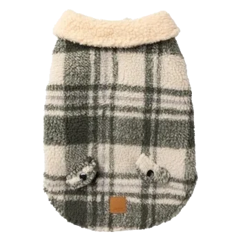 Cappottino per cani FuzzYard Lumberjack 25 verde e crema