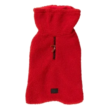 Cappottino per cani FuzzYard The Cosy collo alto rosso ciliegia