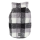 Cappottino in pile per cani FuzzYard The Lumberjack a quadri bianco e nero