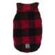 Cappottino in pile per cani FuzzYard The Lumberjack a quadri rosso e nero