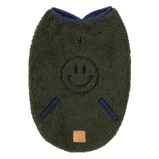 Cappottino reversibile per cani FuzzYard Nara verde muschio scuro
