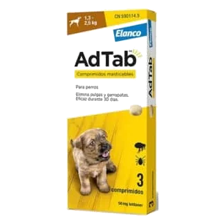 AdTab antiparassitario per cani, confezione da 3 compresse