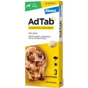 Antiparassitario cani pastiglie masticabili AdTab 11–22 kg, 3 compresse