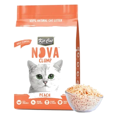 Lettiera per gatti vegetale agglomerante Kit Cat NovaClump pesca 7 L