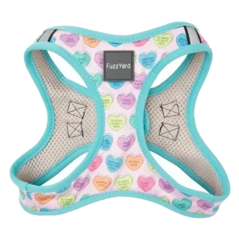 Pettorina step-in per cani FuzzYard Candy Hearts traspirante