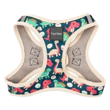 Pettorina step-in per cani FuzzYard Dinosaur Land traspirante