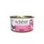 Cibo umido per gatti Schesir tonno con prosciutto in brodo, lattina 70 g