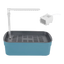 Vaschetta bagno per uccelli con doccia automatica blu grande e pompa USB