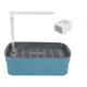 Vaschetta bagno per uccelli con doccia automatica blu grande e pompa USB