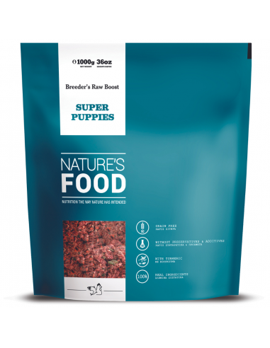 Cibo BARF per cuccioli Nature's Food SuperPuppies busta da 1 kg