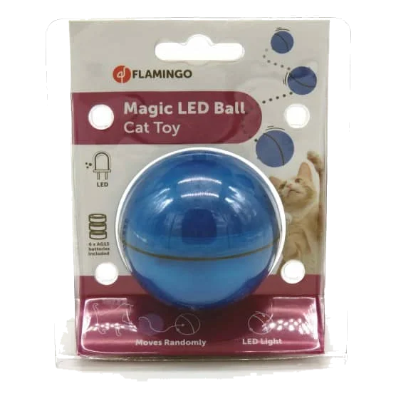Palla magica elettronica per gatti, blu