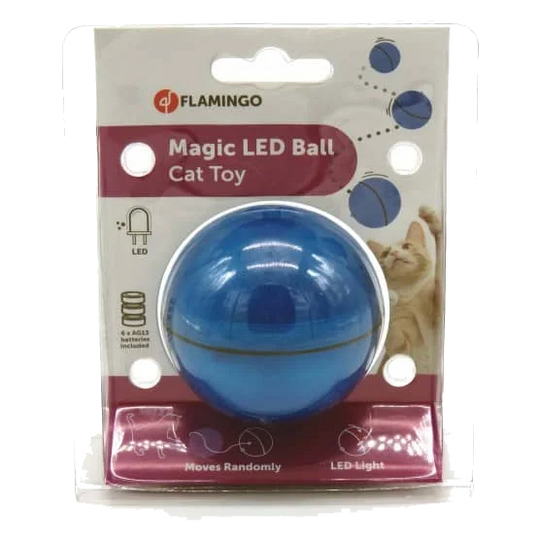 Palla magica elettronica per gatti, blu
