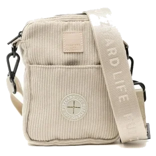 Borsa da passeggio per cani in velluto a coste FuzzYard Life Sandstone