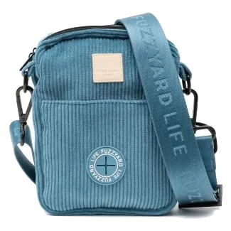 Borsa da passeggio per cani in velluto a coste FuzzYard Life French Blue