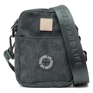 Borsa da passeggio per cani in velluto a coste FuzzYard Life Slate Grey