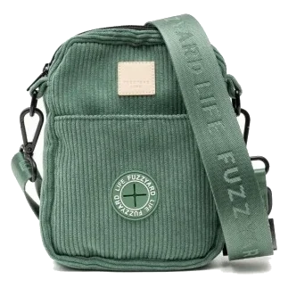 Borsa da passeggio per cani in velluto a coste FuzzYard Life Myrtle Green