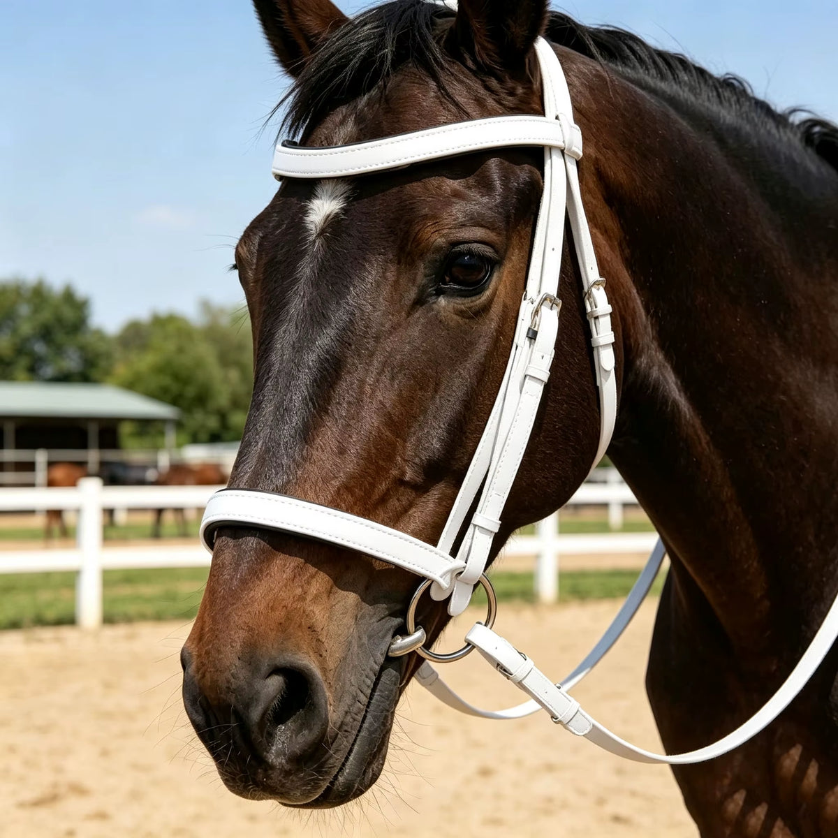 Briglia in PVC con redini regolabili per cavallo – vista 3