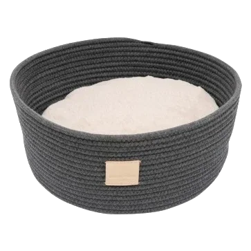 Cuccia a cesta in corda per gatti FuzzYard Life Slate Grey