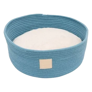 Cuccia a cesta in corda per gatti FuzzYard Life French Blue