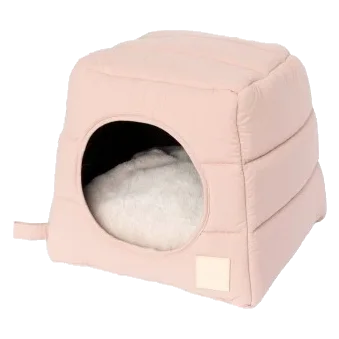 Cuccia igloo per gatti in cotone FuzzYard Life Soft Blush