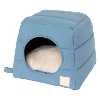 Cuccia igloo per gatti in cotone FuzzYard Life French Blue