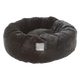Cuccia rotonda antistress per cani FuzzYard Dreameazzzy nera, taglia S