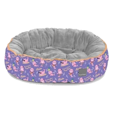 Cuccia reversibile ovale per cani FuzzYard Aloha Dolphins