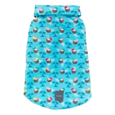 Camicia hawaiana per cani FuzzYard Blue Oasis