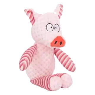 Peluche per cani maiale Happy, 34 cm