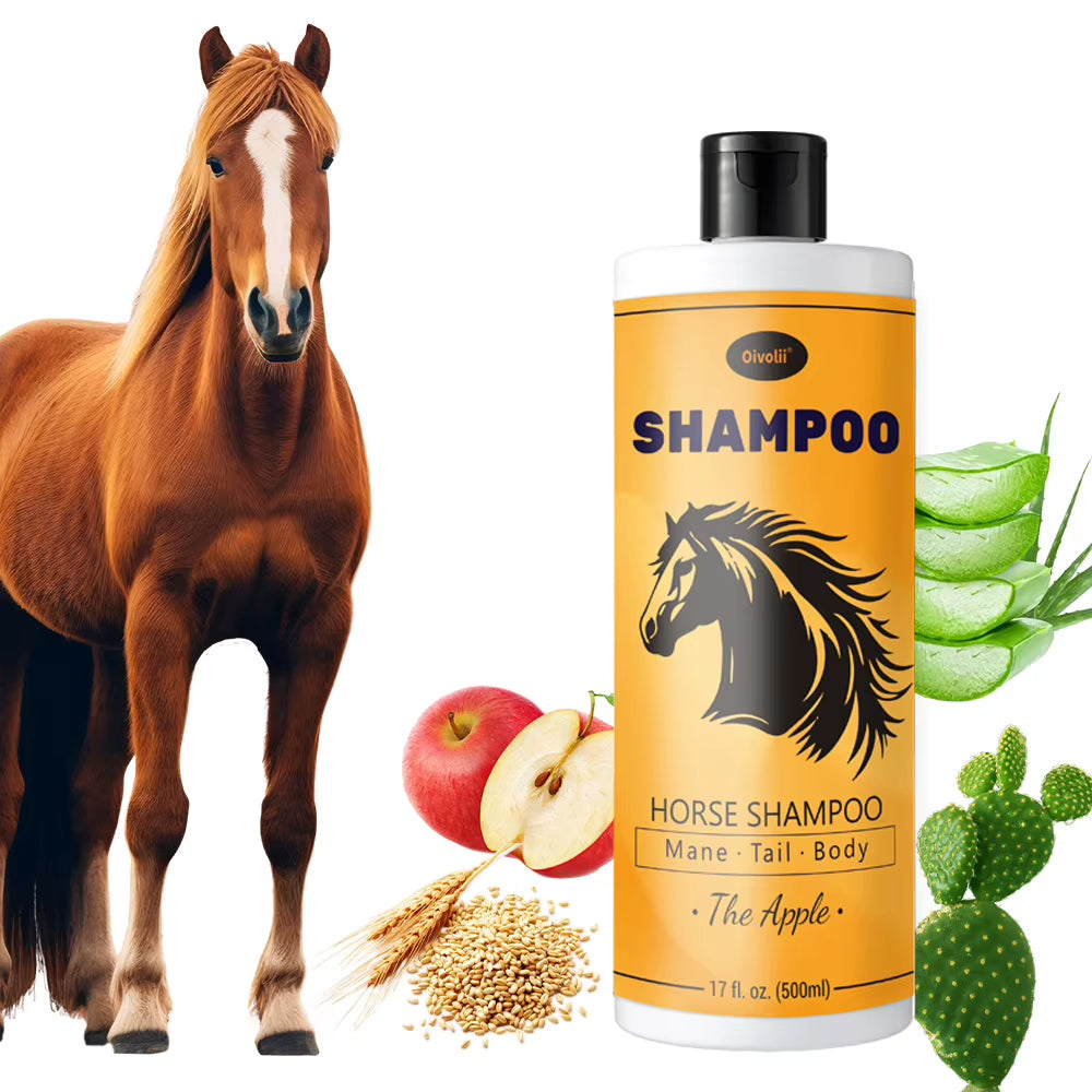 Shampoo e balsamo per cavalli alla mela, 500 ml – vista 7