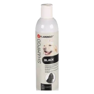 Shampoo per cani a pelo nero Flamingo con macadamia, 300 ml