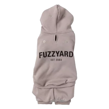 Felpa con cappuccio per cani FuzzYard Urban grigio chiaro