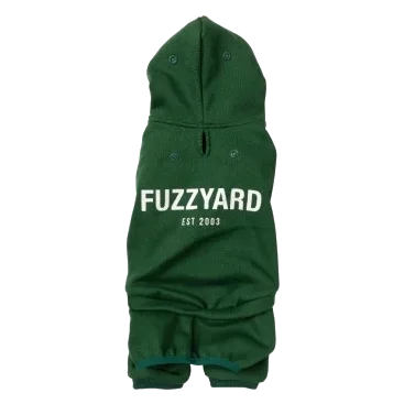 Felpa con cappuccio per cani FuzzYard Urban verde