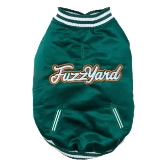 Giacca da baseball per cani FuzzYard Fastball verde