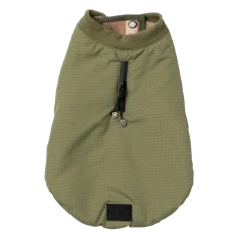 Bomber imbottito per cani FuzzYard verde cachi