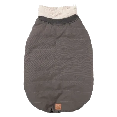 Giacca bomber per cani FuzzYard Nordic grigio antracite con sciarpa removibile