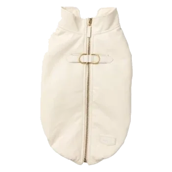 Giacca con pettorina per cani FuzzYard Vienna bianco sporco